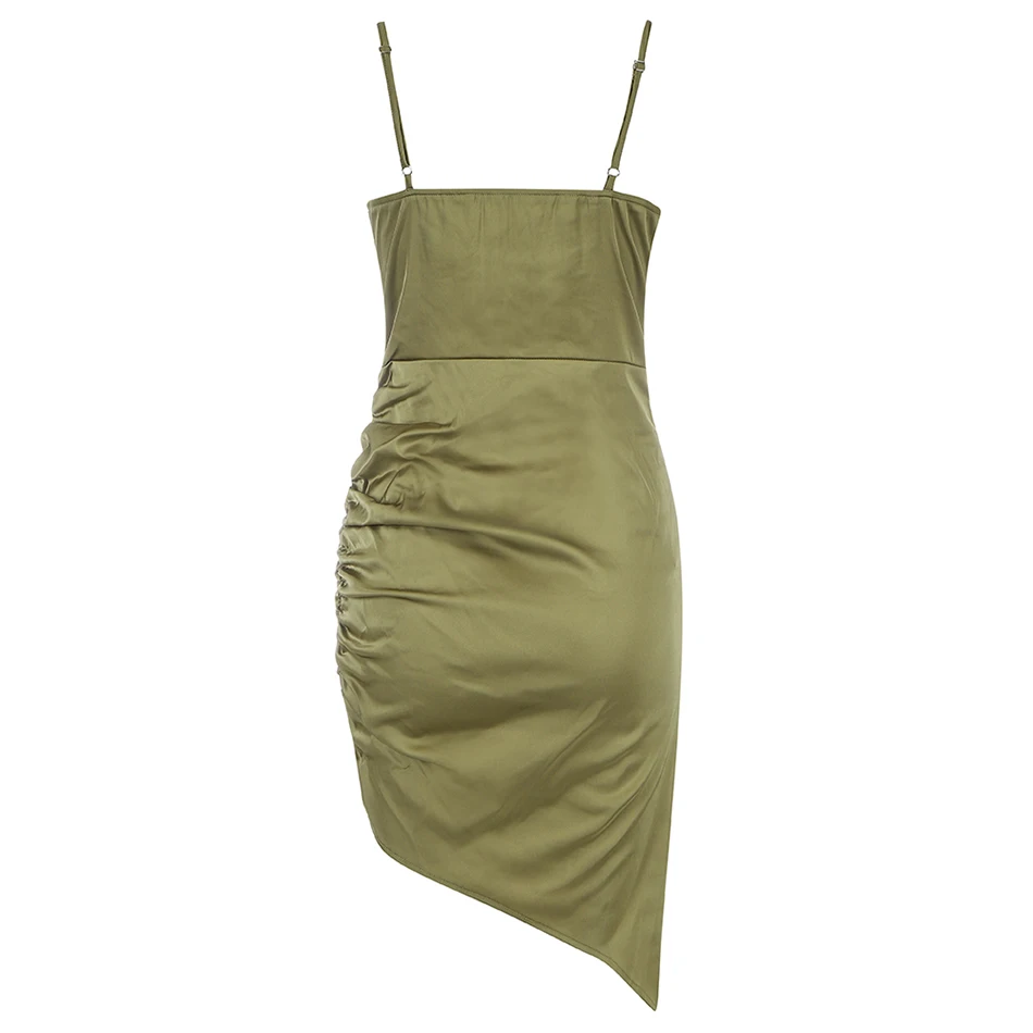 

2021 New Women's Fashion Solid Color Sexy Sleeveless Strapless Hanging Folds Mini Corset Dress Women's Party Dress Vestido