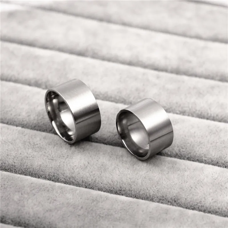 Классический серебристый цвет обручальное кольцо из нержавеющей стали в стиле