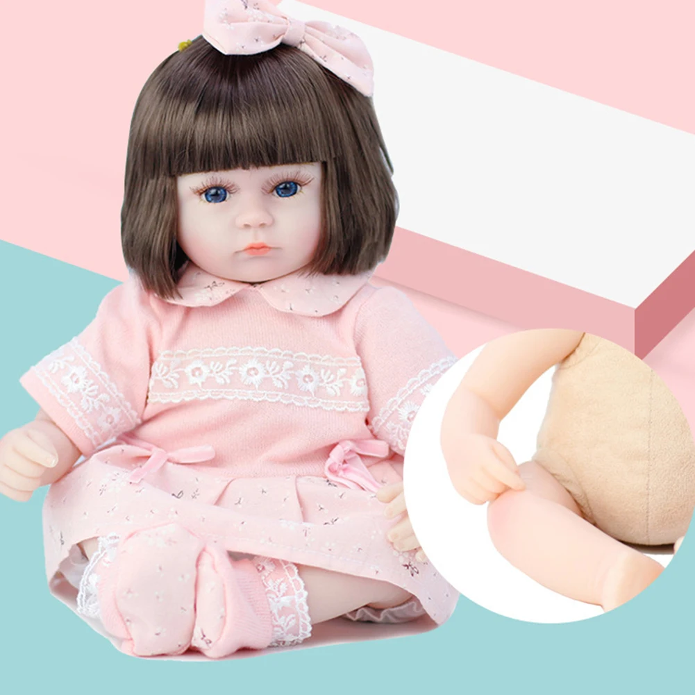 

bebe reborn 45cm Simulation Baby Doll Toddler Vinyl Educational Sleeping Cute Companion Doll for Child Birthday Gift