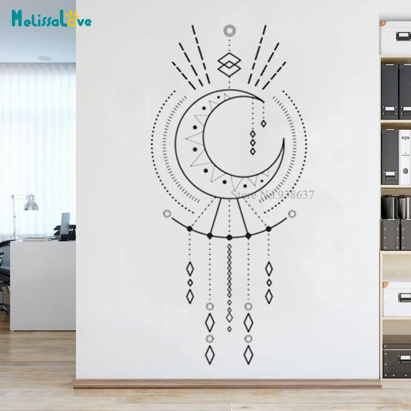 

Shaman Yoga Mandala Sticker Yoga Studio decal Boho Sticker Bedroom Living Room Wall Sticker BB532