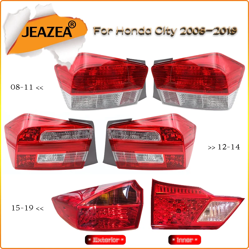Rear Tail Light Brake Stoplight Reversing Lamp for Honda City 2008-2019 Car Signal Warning Bumper Automotive Parts