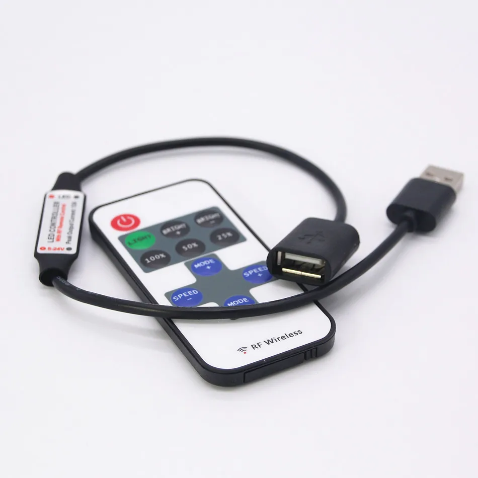 Светодиодная лента с диммером 5 В 11KEY Dimer Control RF Remote 11Key LED контроллер USB 2835 5050 для