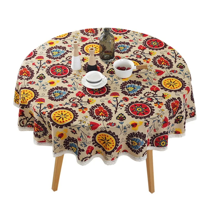 

Кружевная скатерть, богемная скатерть для круглого стола, хлопковая скатерть для отеля