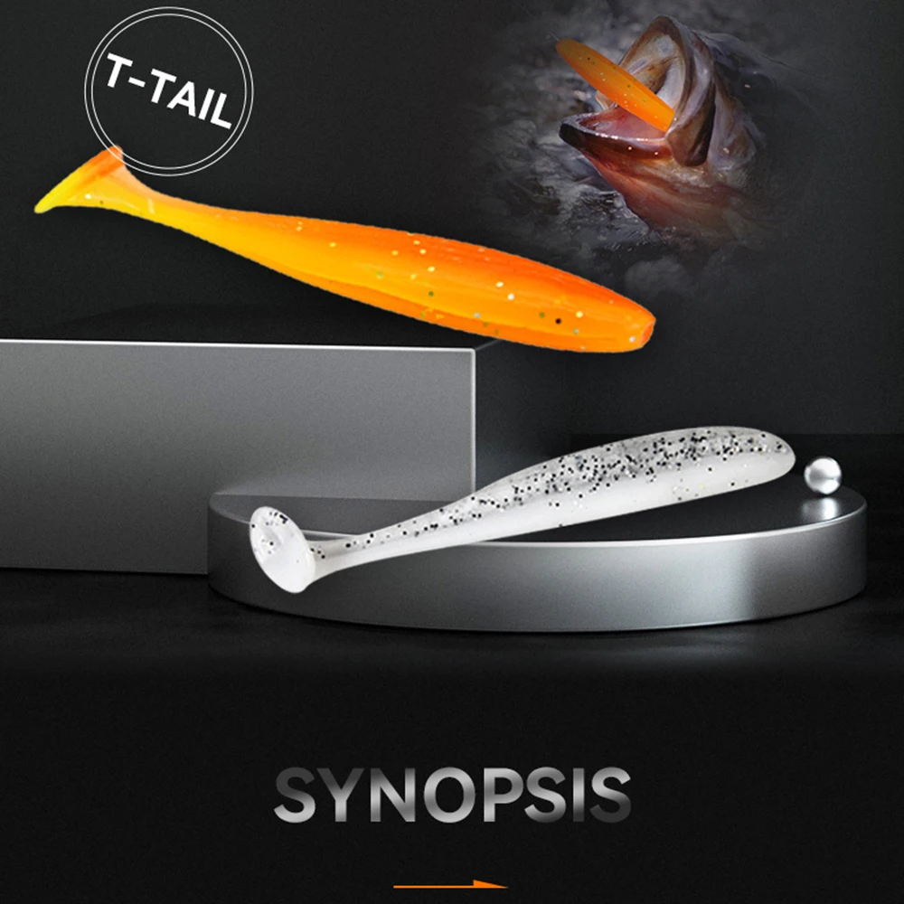 

10pcs/Lot Soft Lures 70MM 80MM Fishing Lure Soft Lure Shad Silicone Bait Swimbait Wobbler Artificial Tackle Plastic Jigging Lure