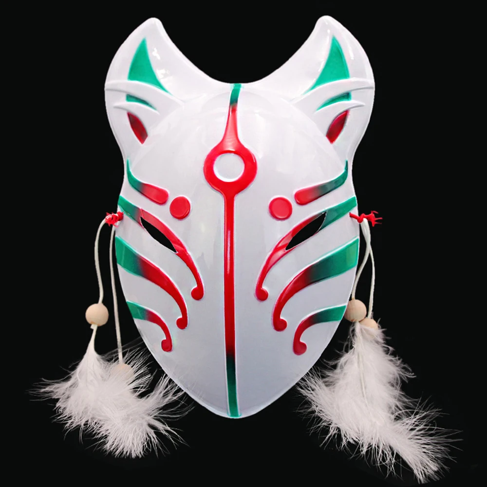 

Japan Anime Fox Demon Popular Cospaly Facial Masks Men Hip Hop Halloween Masquerade Carnival Funny Adult Party The Plastic Mask