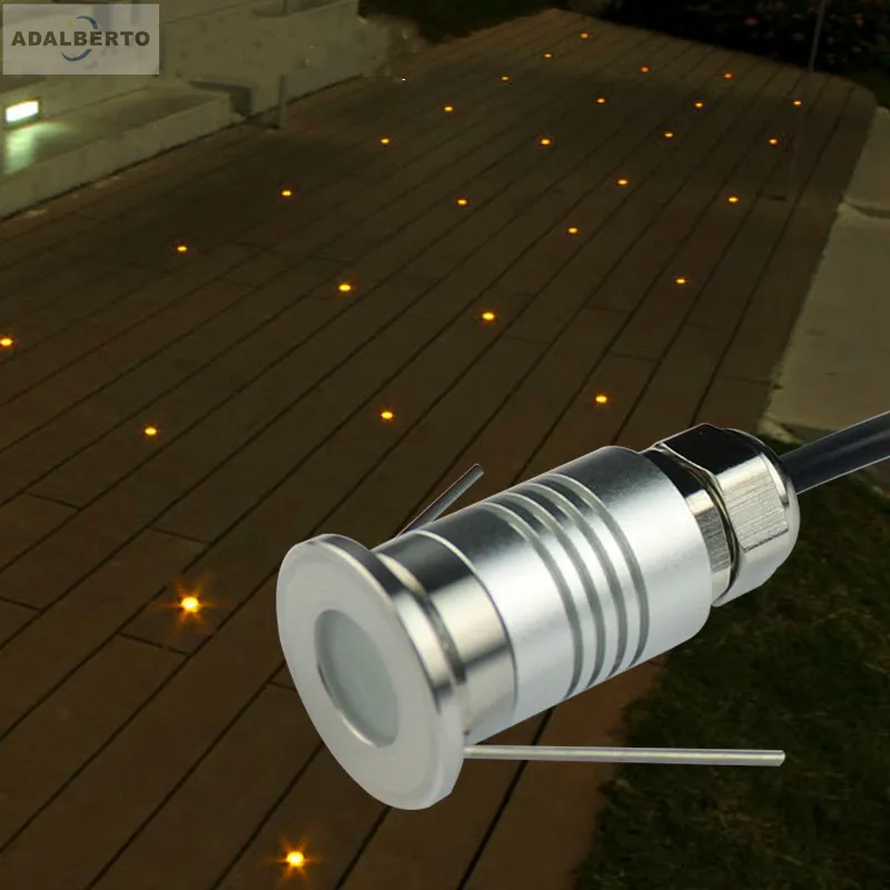 Светодиодный подземный светильник 1 Вт IP67 водонепроницаемая Напольная Лампа 12 В