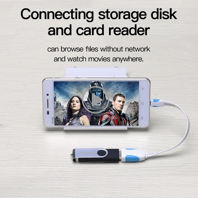 Vention OTG Cable USB 2.0 Adapter For Android Samsung S6 Redmi Note 5 Micro Connector Xiaomi Tablet Pc | Мобильные телефоны и