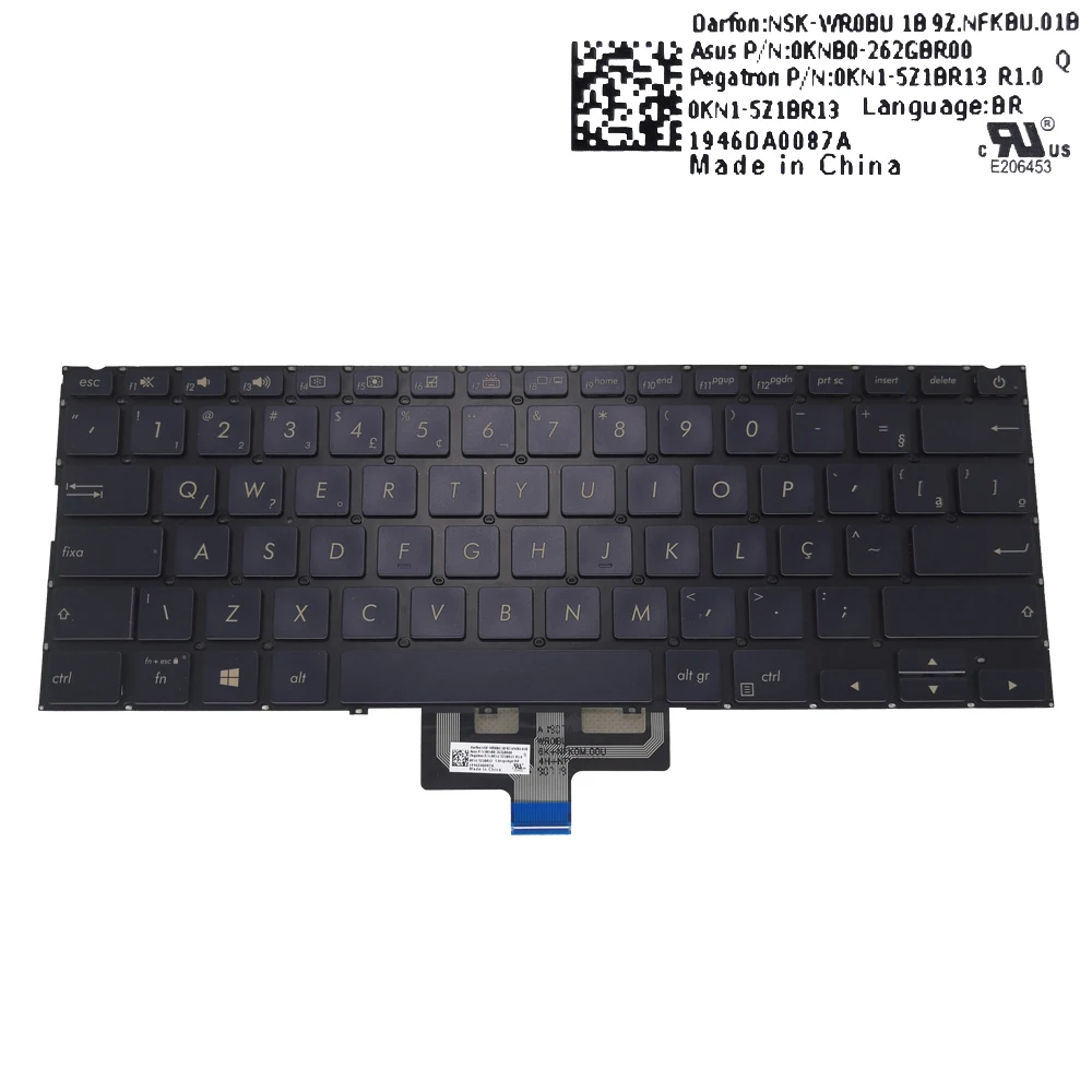 

BR brazilian backlit keyboard for Asus ZenBook 14 UX433 UX433FAC UX433FLC laptop keyboards stock in brazil 0KN1 5Z1BR13 5Z2BR13
