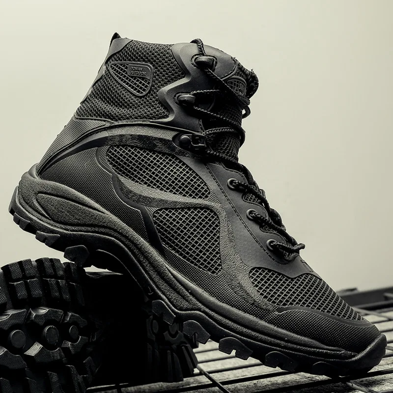 New military Boots Men Ultralight Combat Boots Special Forces Shock Absorption tactical Hiking Shoes cqb Airborne Boots