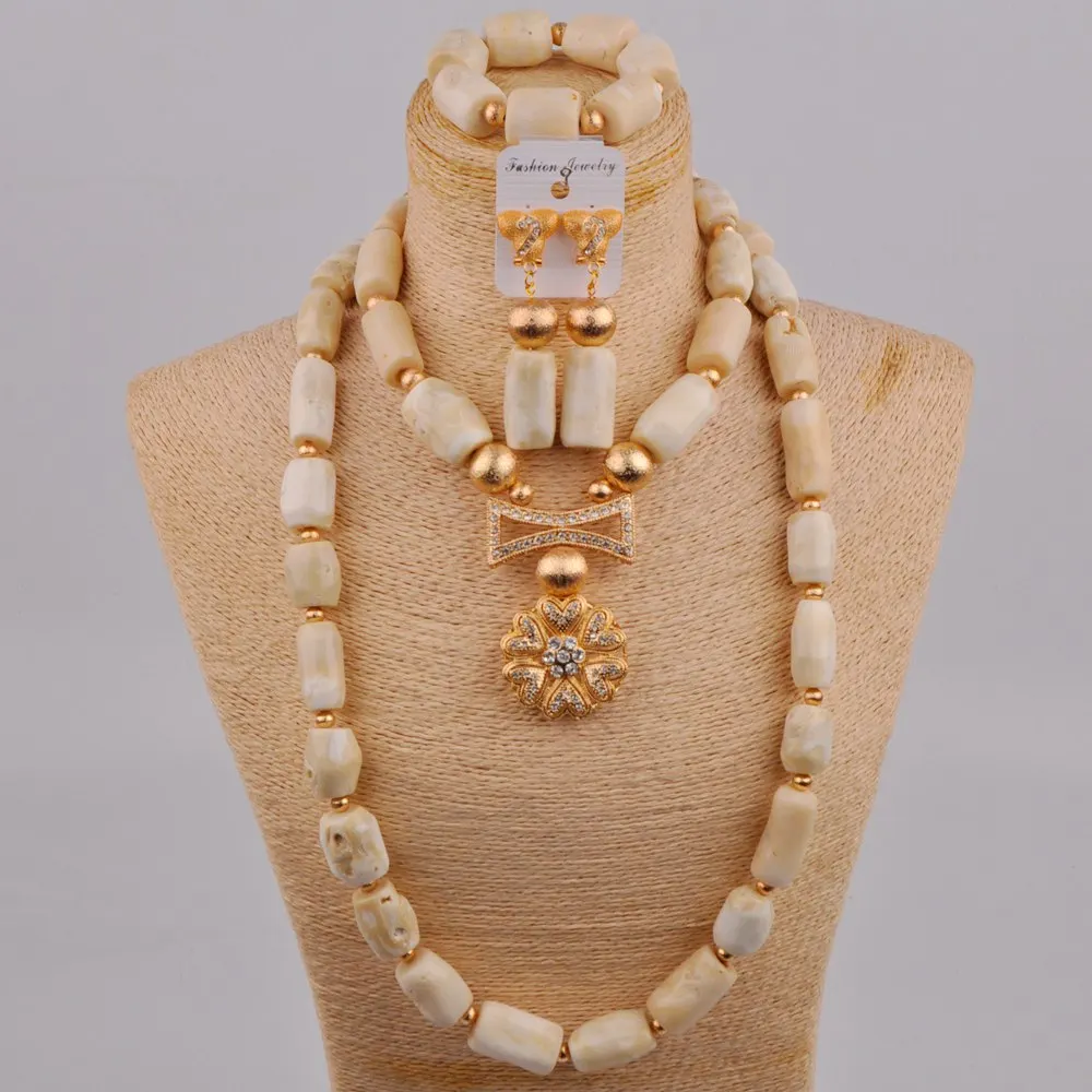 

Модные красные/оранжевые/белые коралловые бусины, нигерийский Свадебный комплект африканских ювелирных изделий, ожерелье для костюма, Сва...