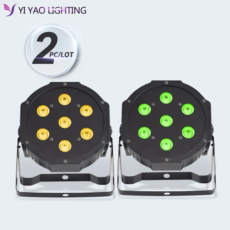 7x10 Вт RGBW 4в1 8 каналов DMX512 LED Par Освещение сцены супер яркое 2 шт./лот|Эффект