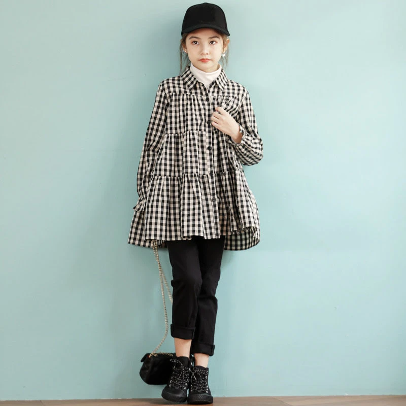 

2020 Autumn Kids Coat Jackets Girls Outerwear Single Breasted Shirts Coats Fashion Children Clothing Girl Kids Jacket Spring