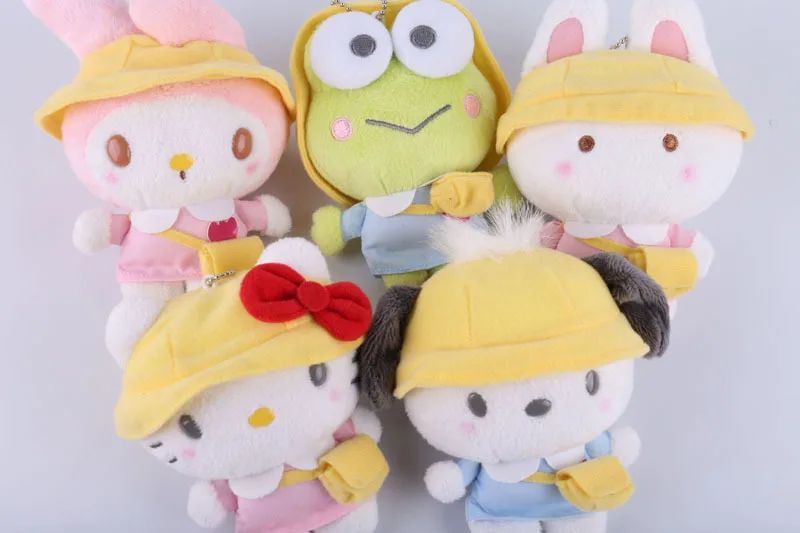 Sanrio melody Keroppi, студенческие мягкие животные, плюшевые игрушки-подвески для детей, рюкзак, брелок для ключей, кролик, собака