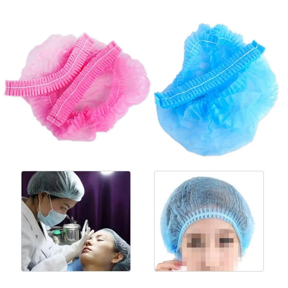

Disposable Spray Head Non Cap Net Tanning Cover Dust Hat Non-woven Fabrics Product Dirt-proof Sleeve Cap Elastic Cord Daily Use
