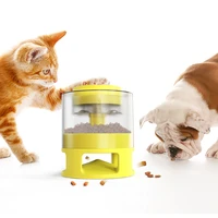 dog food dispenser container toy with button dog food feeder treat dispensing toys slow feeder fun feeding pet toys food feeder