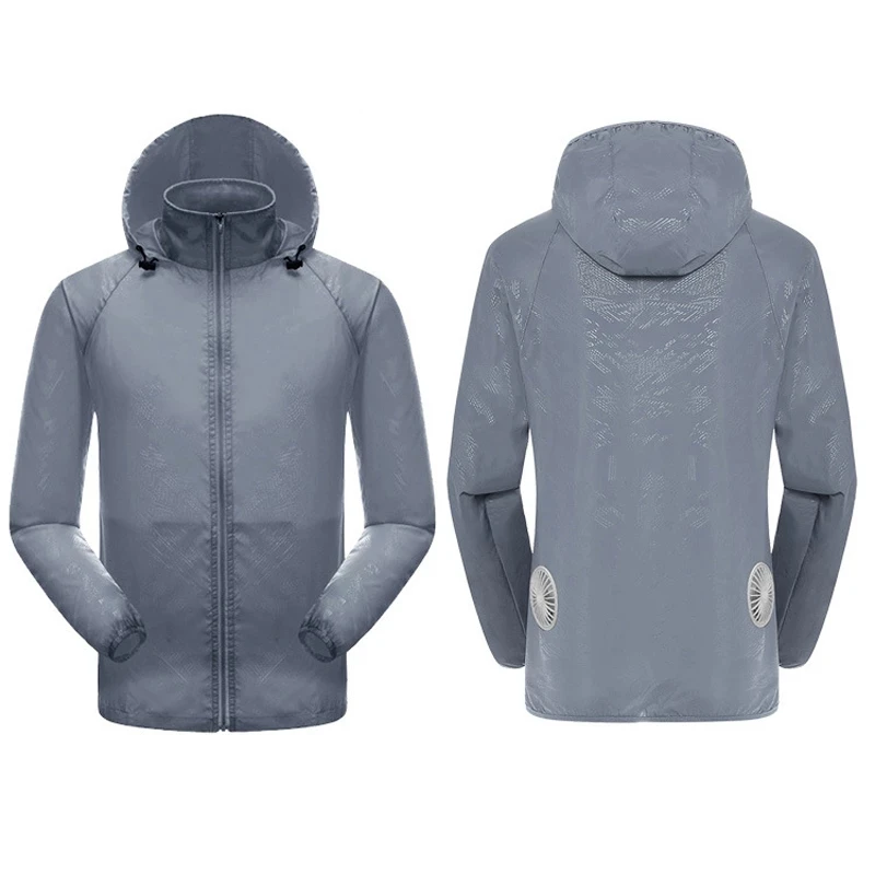 

Summer Sport Fan Air Condition Cool Man Woman Travel Ultralight Brand Outdoor Vest Clothes Jacket Sun Windbreaker Fishing Work