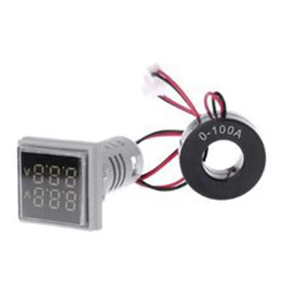 

Square LED Digital Ammeter Voltmeter Ammeter AC60 500V AC 0-100A AD16 22FVA Powerful Table Current Voltage Tester Meter