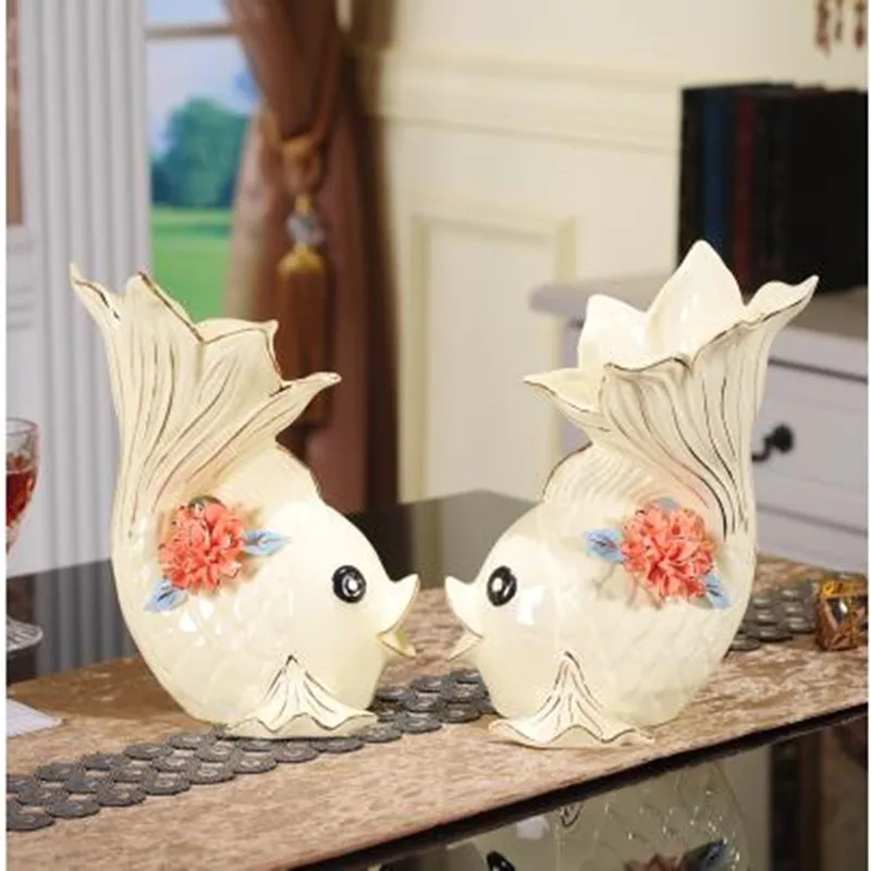 

2020 European-style ceramic fish, office decorations, home crafts, wedding gifts