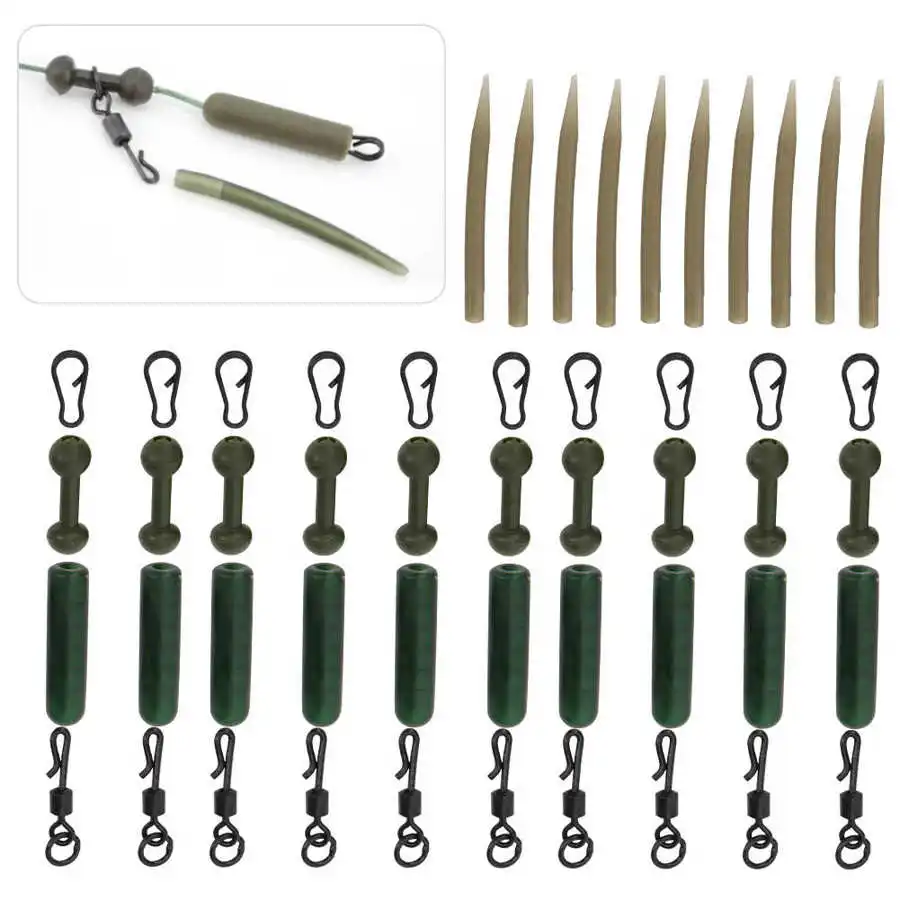 50 шт./компл. защитный свинцовый зажим для ловли карпа резиновый конус анти-втулка