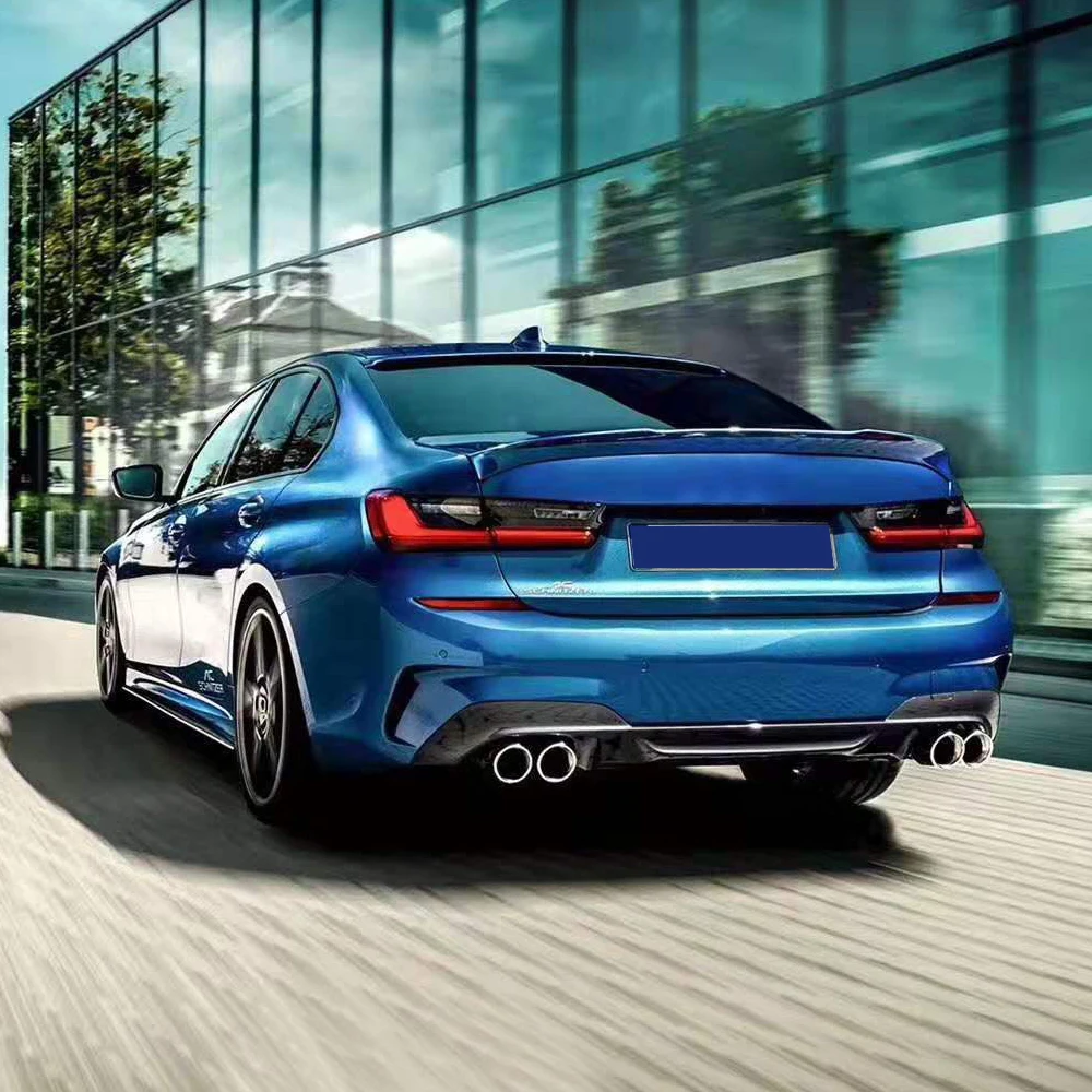 Глянцевый черный карбоновый задний спойлер для багажника ABS крыло BMW 3 серии G20 G21