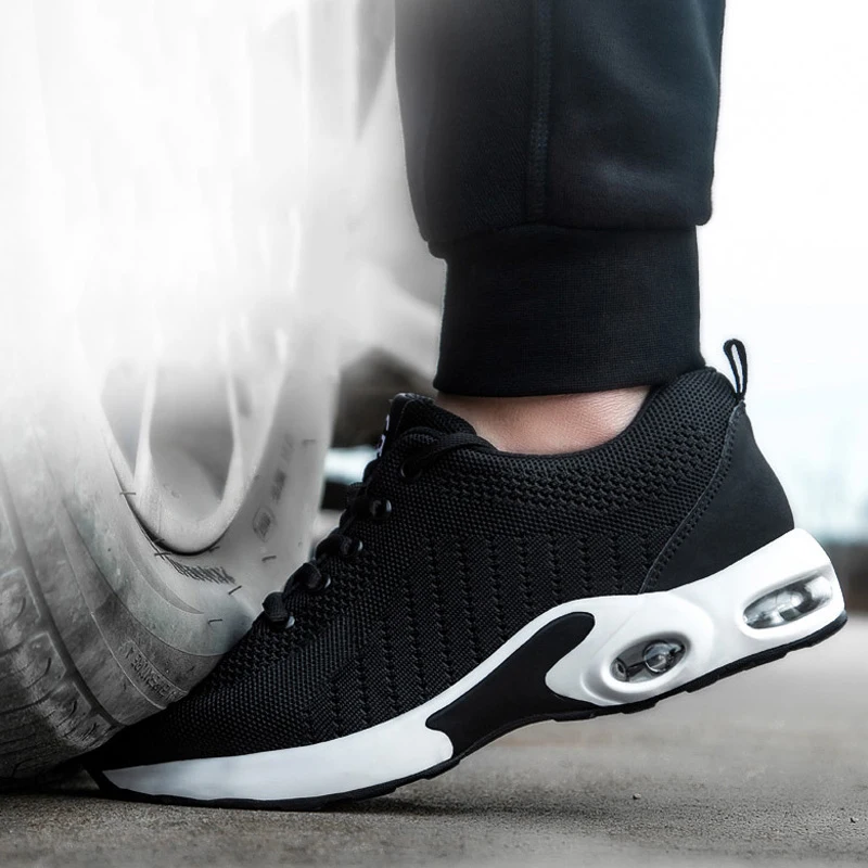 

Summer Men's Militar CE Steel Toe Cap Work Shoes Breathable Mesh Men Safety Work Shoes Anti-smashing Light Male Sport Work Shoes