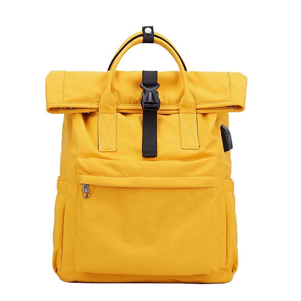 Новинка 2021, женский рюкзак, повседневный Классический женский рюкзак, модная женская сумка на плечо, однотонная школьная сумка для девочек-...