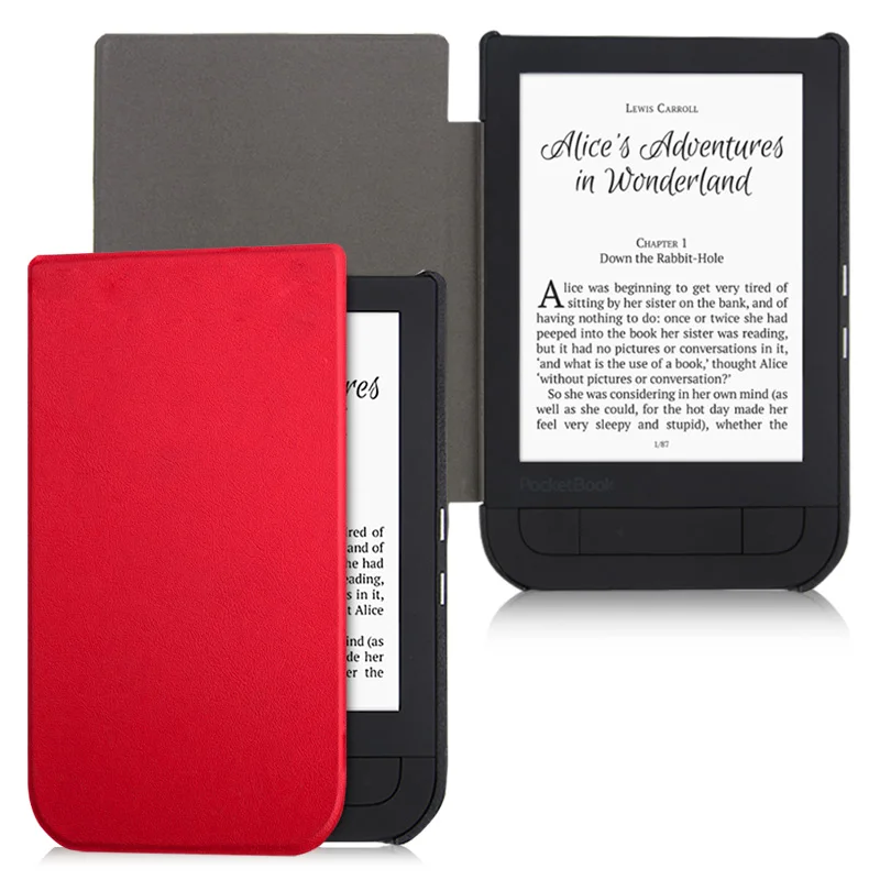 Red BOZHUORUI Smart case для Pocketbook 631 читалка, touch HD/Touch HD 2 Ruby Red искусственная кожа Магнитная крышка с автоматическим Уэйк/сна - Цвет: Red