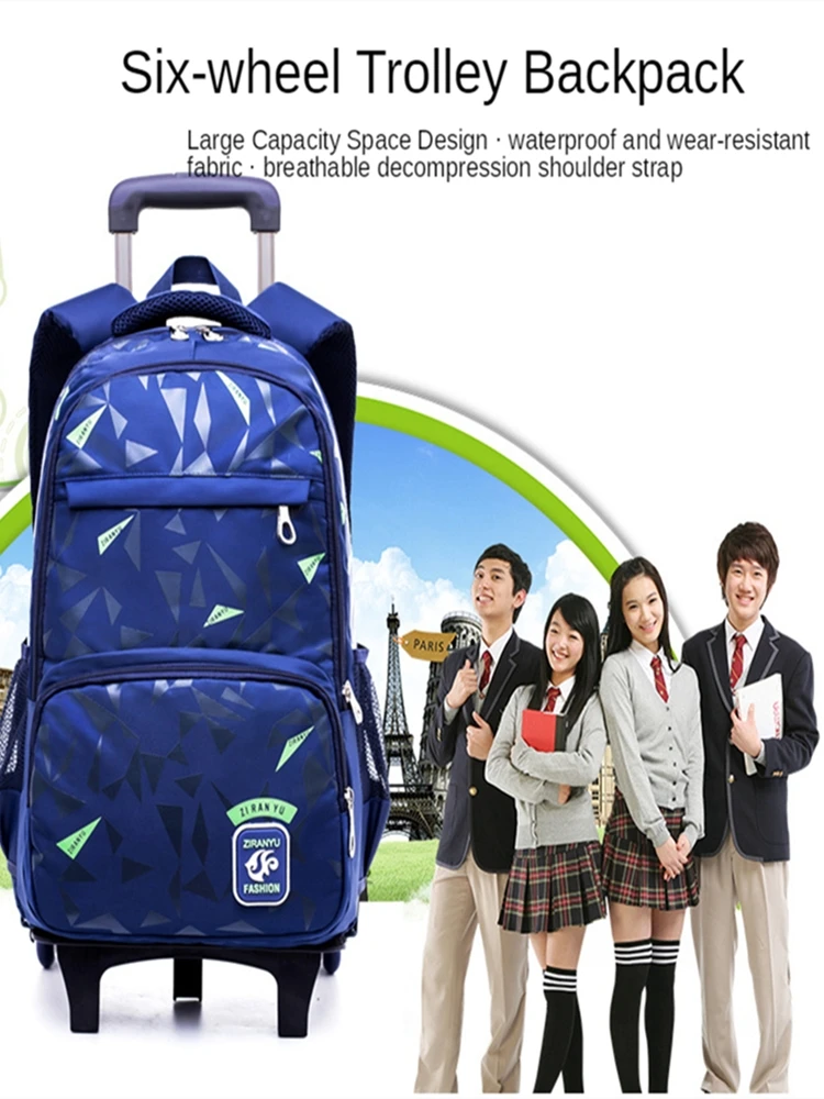 

Rolling Backpack Laptop 18 inch with Lunch Bag Boys Girls Travel School Student Trip Trolley School Bags for Boys and Girls