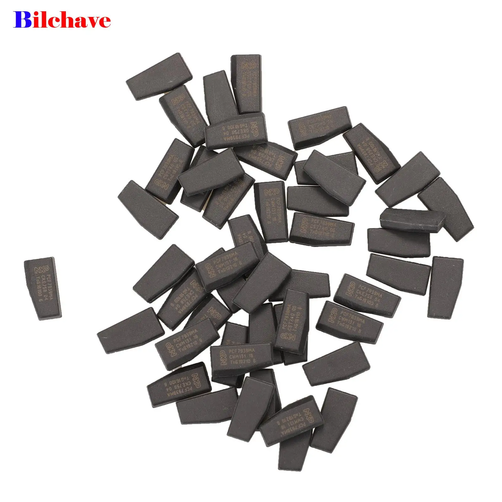 Jingyuqin 1 шт / лот Оригинальный автомобильный чип для ключа Blank Carbon транспондер PCF7939MA (TP39) для Renault Dacia Duster on.