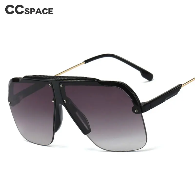 48202 негабаритные без оправы пилотные солнцезащитные очки для мужчин и женщин