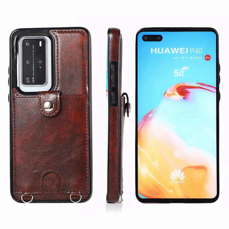 Чехол с отделением для карт Huawei P30 Pro Mate 20 Lite кожаный чехол-кошелек чехол телефона |