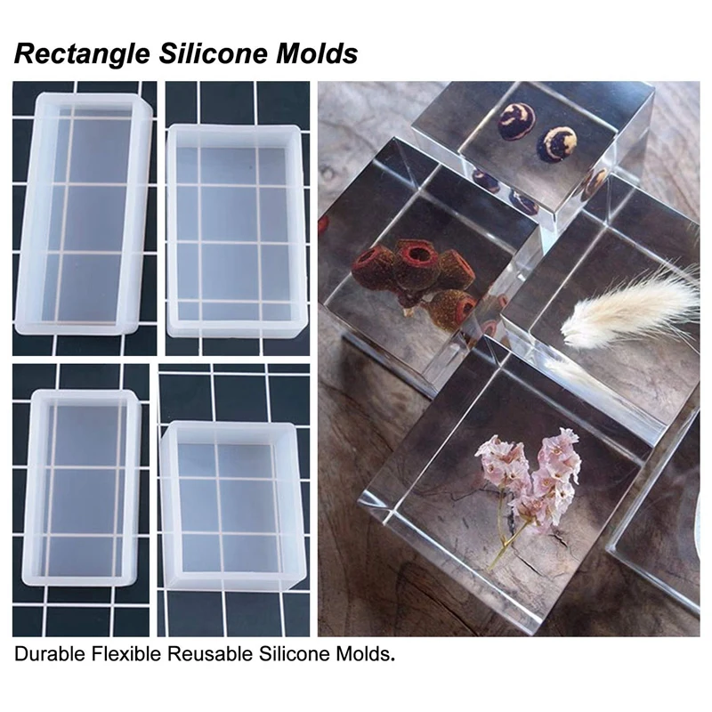 

Casting Molds Silicone Square Rectangle Ball Molds 9Pcs Different Sizes,Silicone Mold Casting Epoxy Molds For Resin Jewelry,Soap