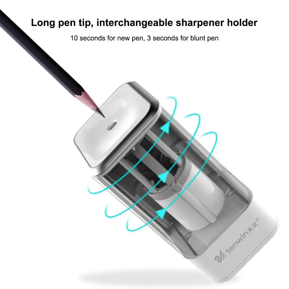 Электрическая точилка для карандашей с автоматической остановкой адаптера