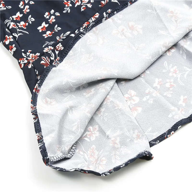 Женское облегающее мини-платье с цветочным принтом V-образным вырезом и