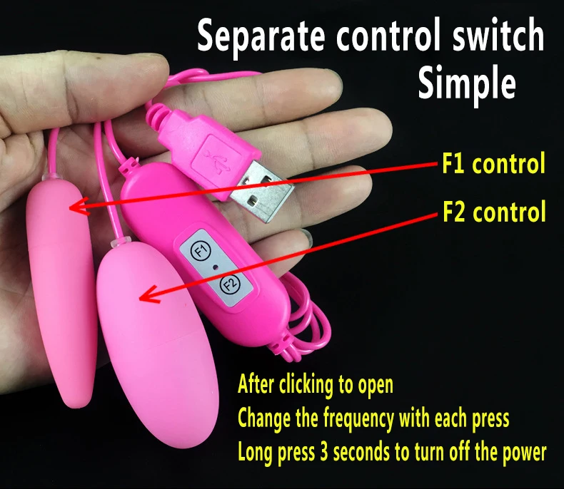 Вибраторы USB Двойной вибрирующий яички 20 частоты многоскоростной 2 формы