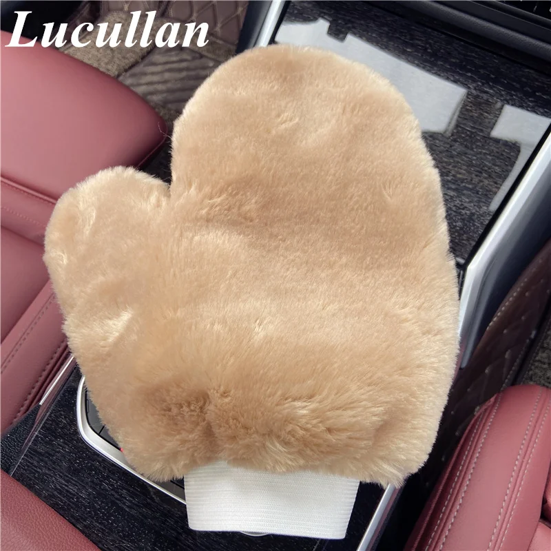 Рукавица Lucullan из искусственной овчины для мытья автомобиля перчатки без царапин