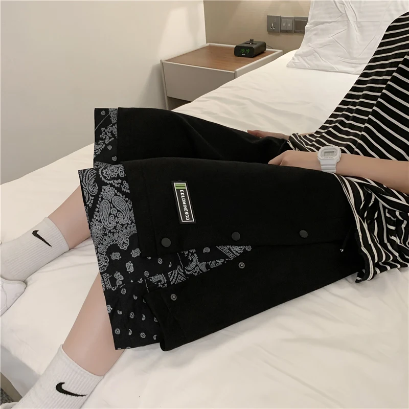 Повседневные спортивные мужские шорты до колен с имитацией двух цветов кешью