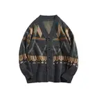 Стандартная уличная одежда, корейский модный кардиган, пуловер для мужчин, вязаный свитер, пальто, мужской кардиган