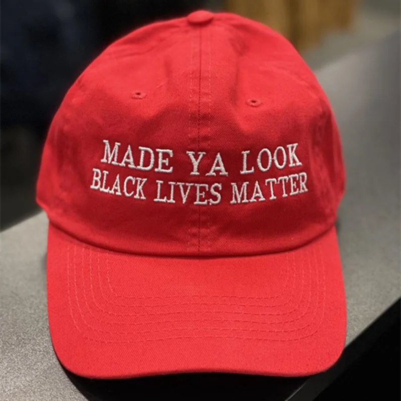 

Made Ya Look Black Lives Matter Baseball Cap Cotton Dad Hat Men Hip Hop Snapback Hats Gorras