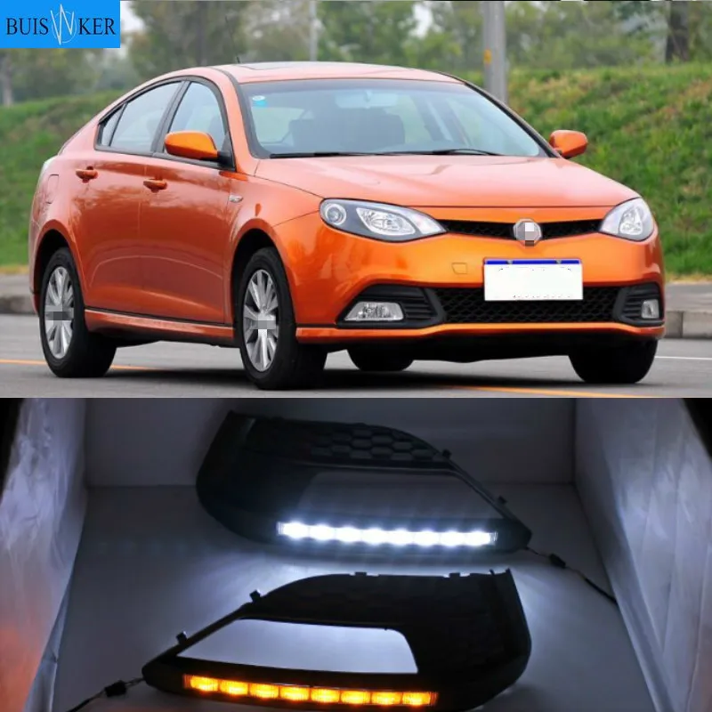 2 шт. Светодиодный дневной светильник для MG MG6 2010-2014 белый и желтый указатель