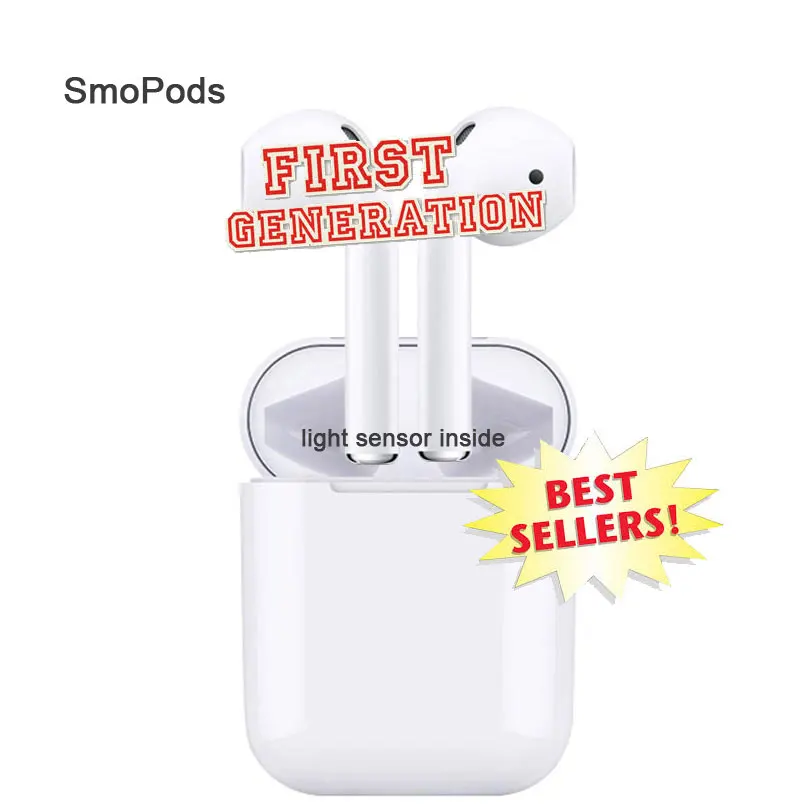 SmoPods Gen1 APO 1 TWS Light Sensor Earbuds bluetooth 5.0 HI-FI Stereo earphone Original 1:1 Replica Pop Up 3 True Battery info |