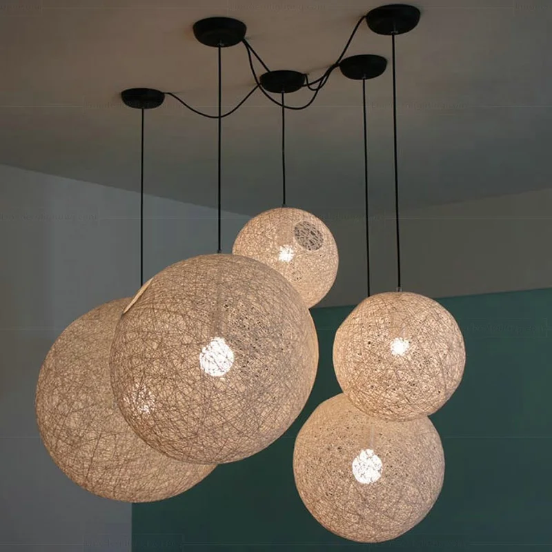 Светильник ark из плетеной ткани лампы в виде ранней освесветильник для столовой