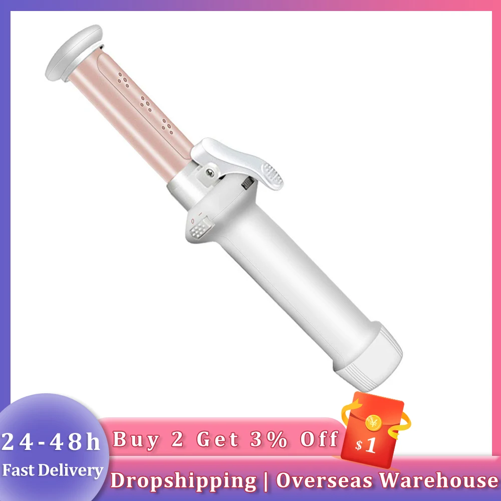 

Портативная беспроводная Плойка для волос, перезаряжаемая через USB утюжок для завивки волос, мини керамическая плойка, инструменты для укла...