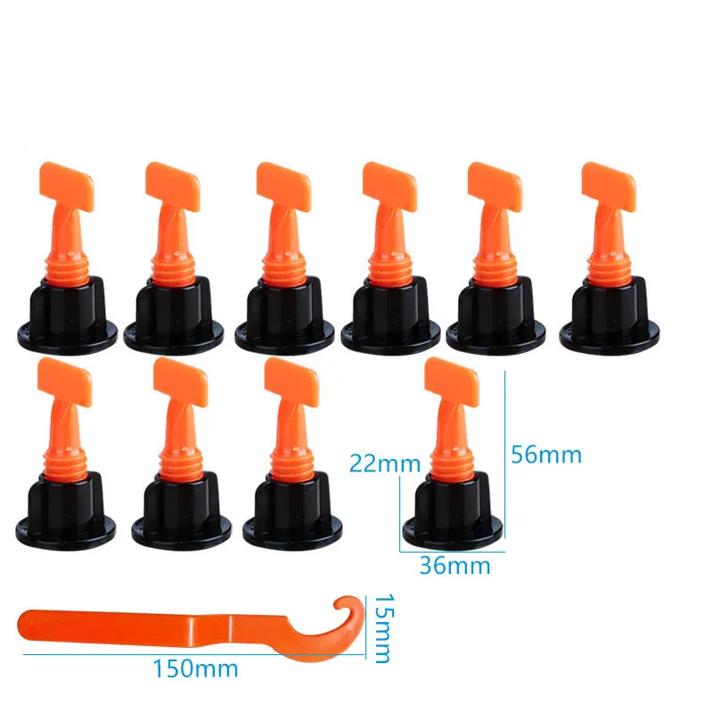 10pcs Reuseable Tile Leveling System Clips Adjustable Locator Spacers Flooring Wall Tiles Ceramic Level Wedges Construction Tool