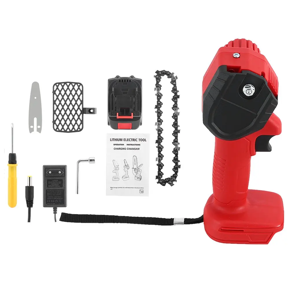 

Беспроводная 4-дюймовая бензопила с питанием от аккумулятора, портативная ручная бензопила одной рукой для обрезки деревьев и резки ветвей ...