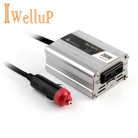 Преобразователь напряжения 200 Вт, преобразователь напряжения 12 В 220 В, инвертор 12 В 220 В, преобразователь 12 В 220 в, а 220 В - изображение