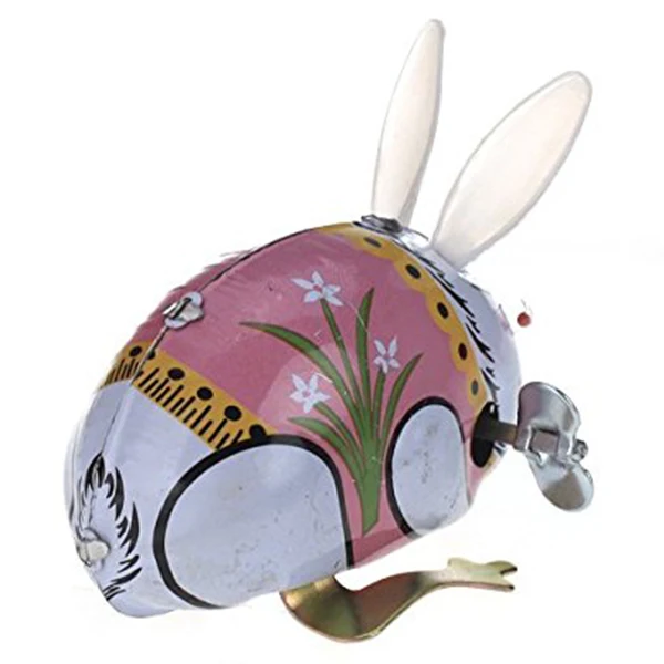 

Toy Mechanical Old Metal Rabbit Chick Frog Bird Collection Gifts for Children