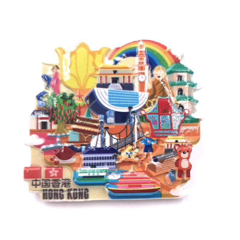 Мир туризма Сувенирный плоский магнит на холодильник Творческий смолы Москва