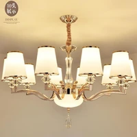 european chandelier post modern minimalist crystal luxury warm hotel living room bedroom hanging lamps