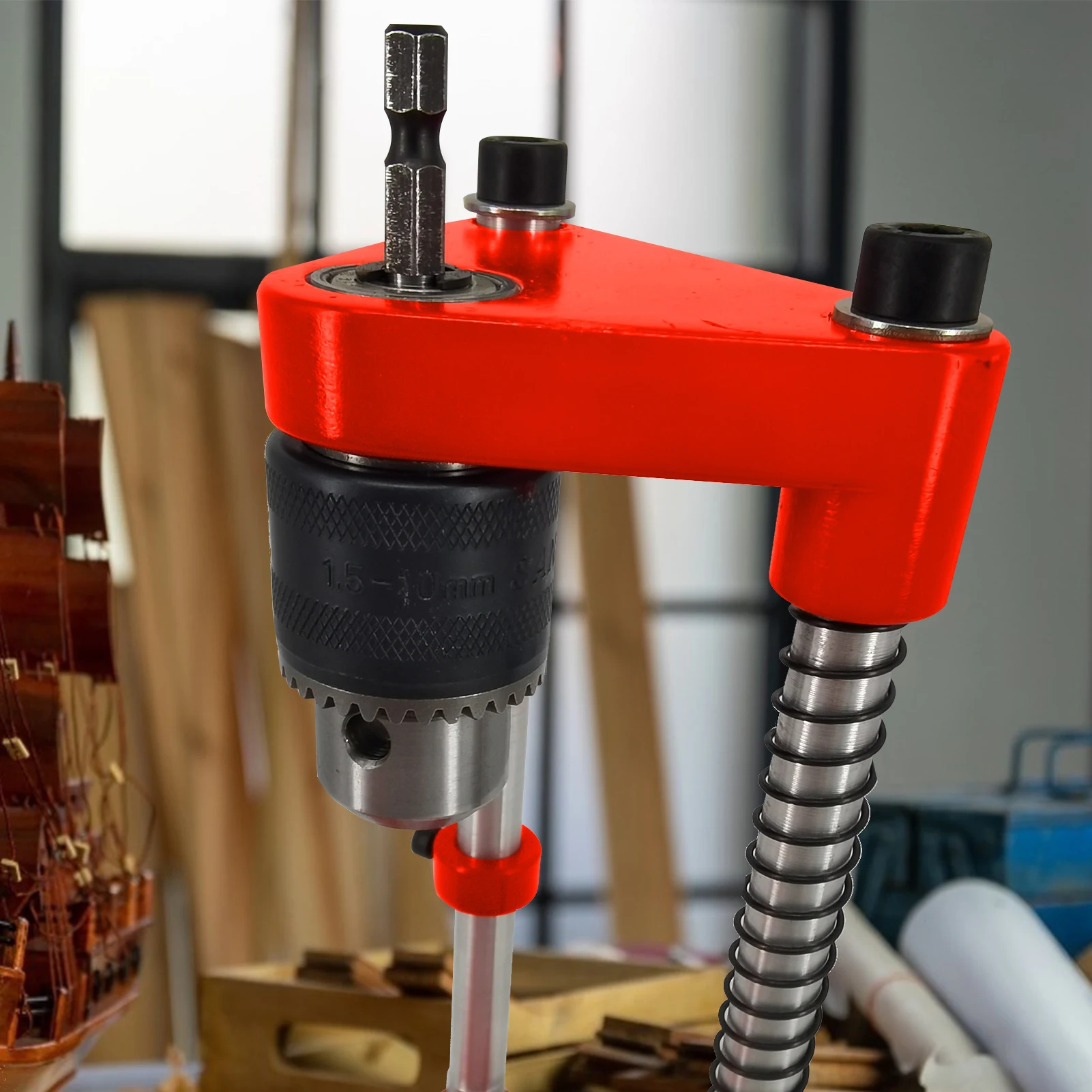 

Woodworking Drill Locator Drill Guide Dowel Jig Convenient Labor Saving Alloy Steel Woodworking Drilling Template Guide Tool